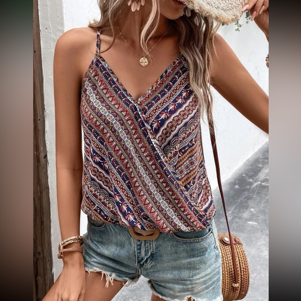Boho geo print halter top - Picture 6 of 6